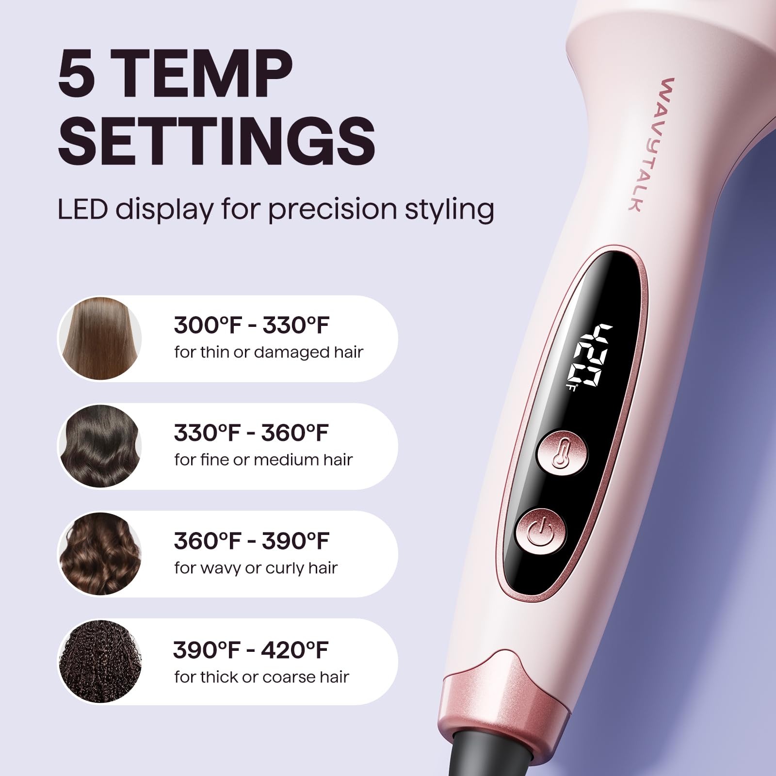 Wavytalk Thermal Brush uses negative ions to reduce frizz.