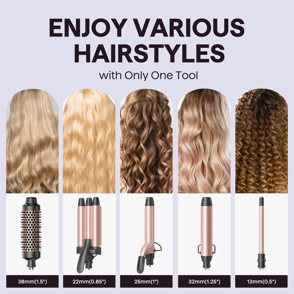 Wavytalk thermal brush in use, rose pink, delivering polished, long-lasting results.