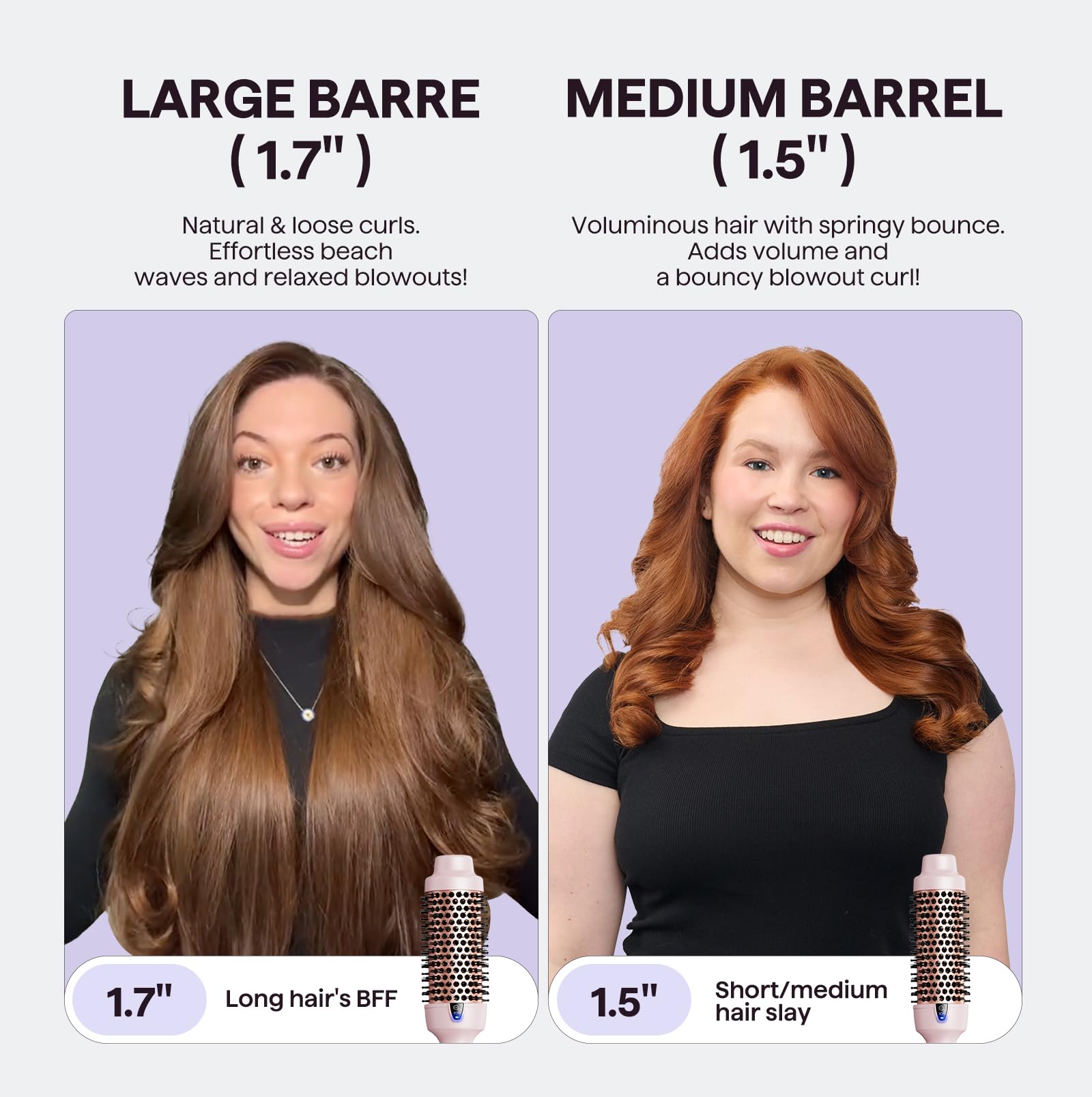 Wavytalk Thermal Brush shown delivering a salon-grade finish at home.