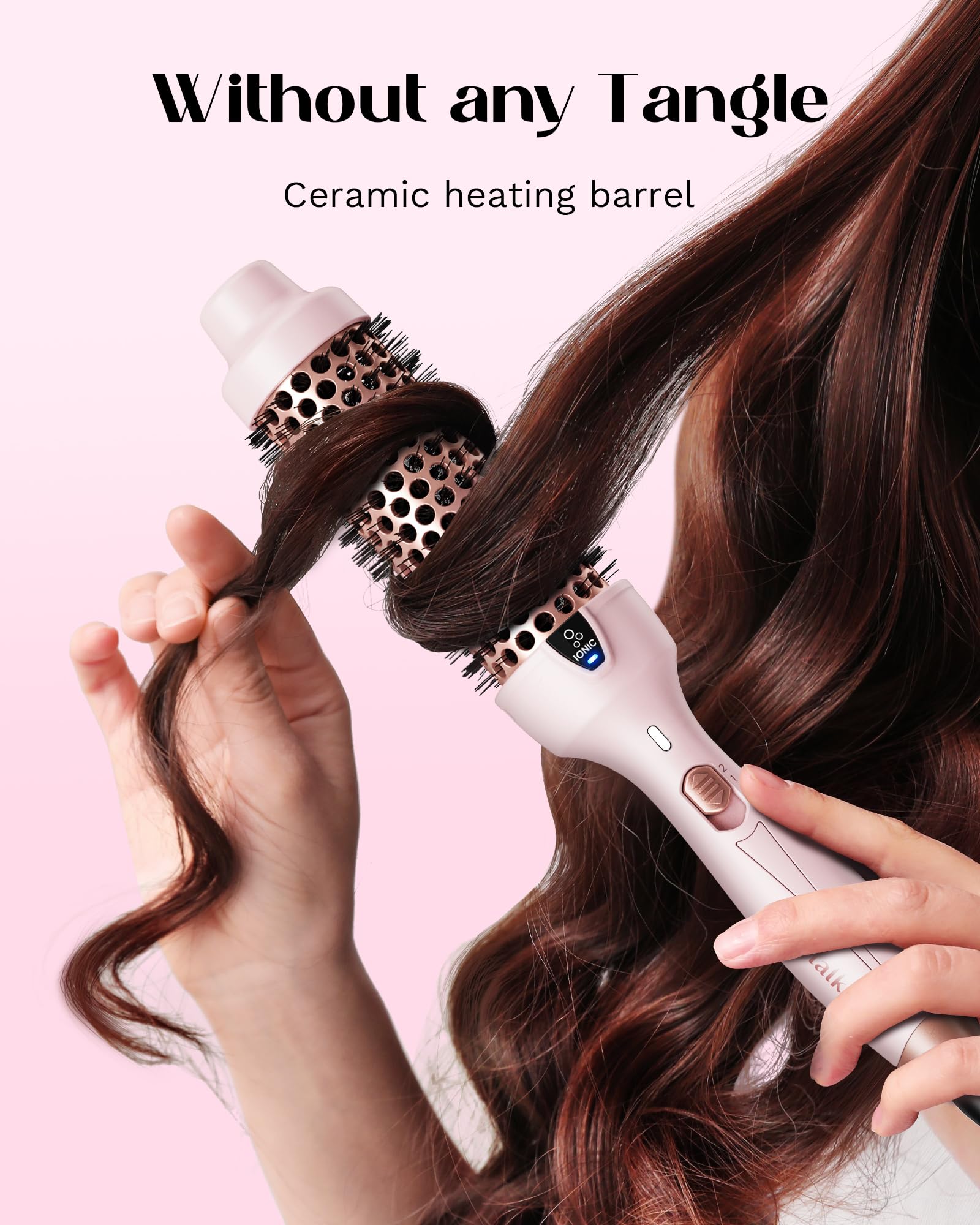 Wavytalk Thermal Brush shows a shiny finish and frizz control