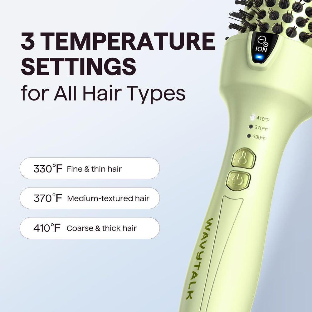 Wavytalk thermal brush compact design ideal for travel and universal voltage compatibility.