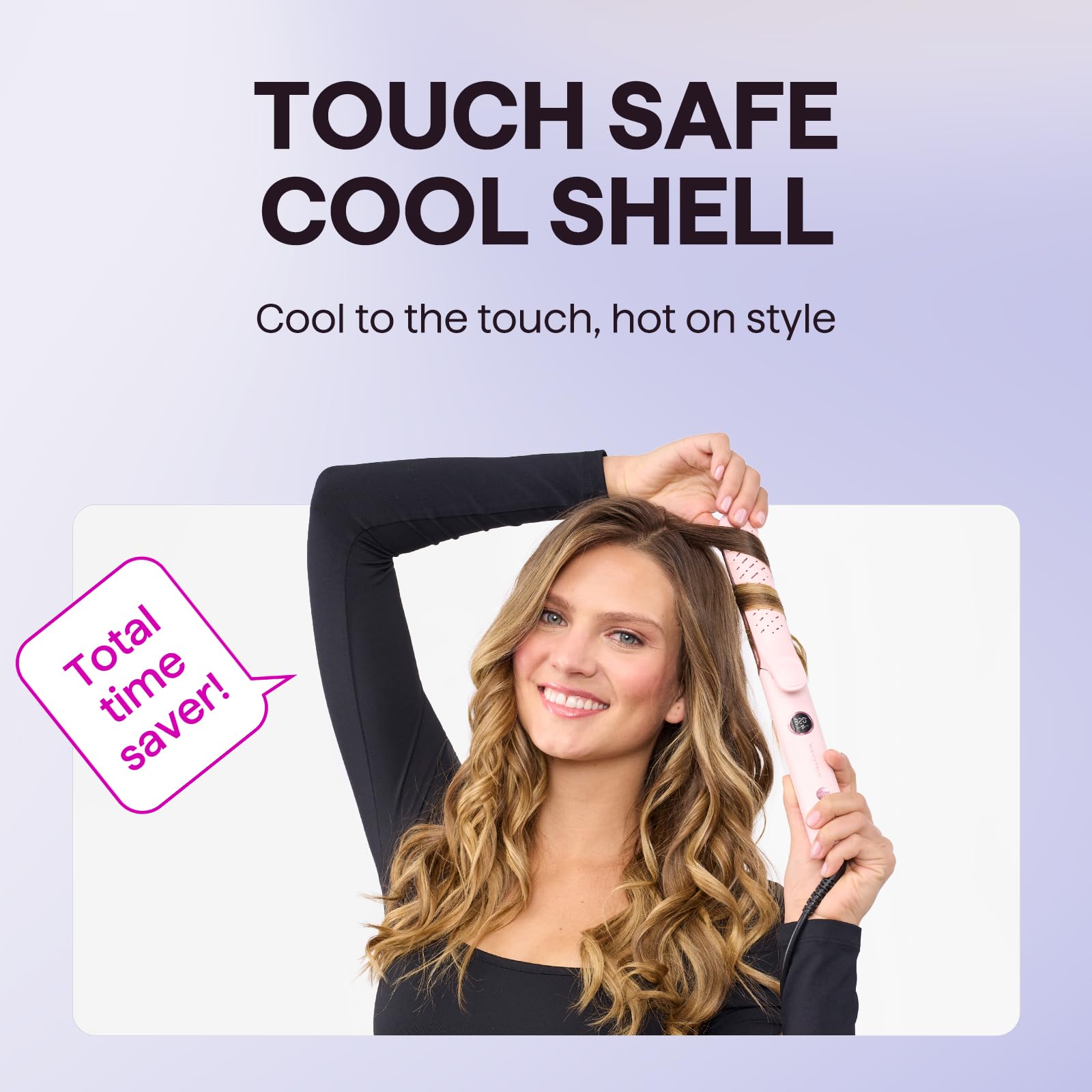 Wavytalk three air modes offer control for straightening or curling on demand.