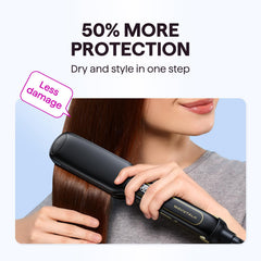 Wavytalk vent-hole technology demonstrates airflow for damp hair styling