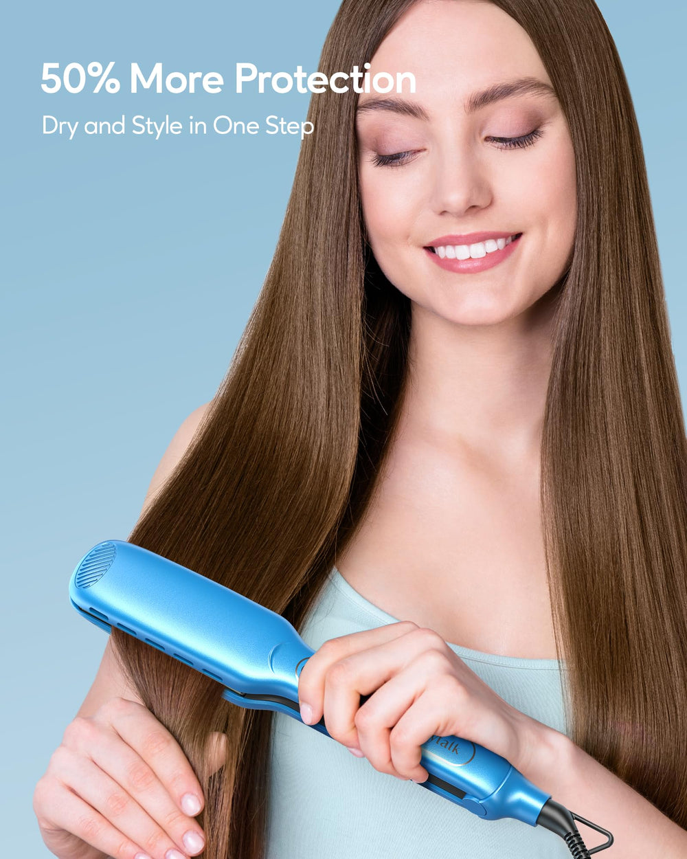 Wavytalk wet-to-dry technology use damp hair styling