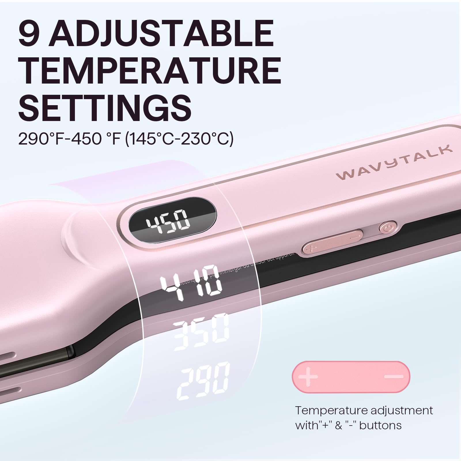 Wavytalk travel-ready with safety lock and dual voltage for trips