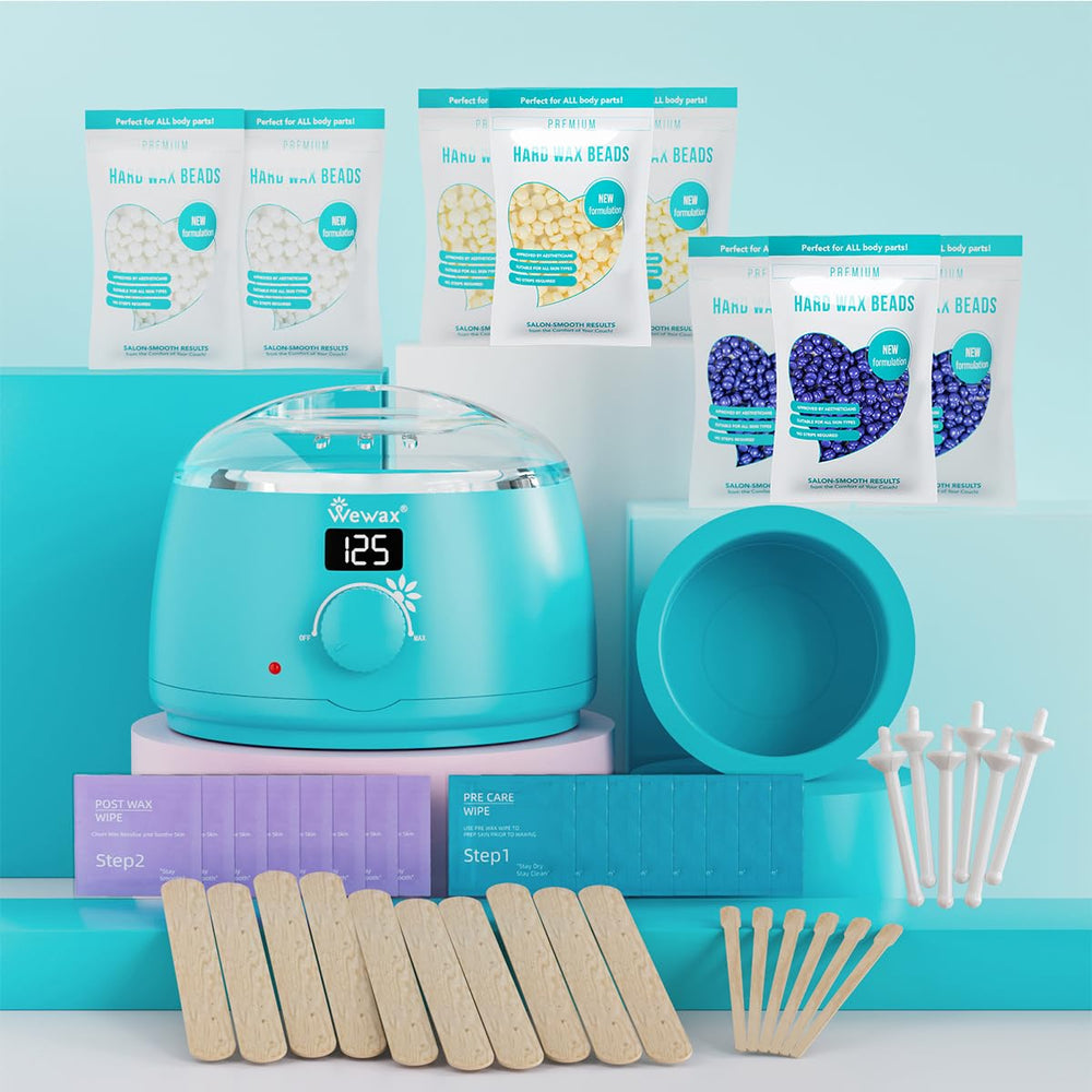 Wax Bear all-in-one wax kit supports quick sessions and easy organization.
