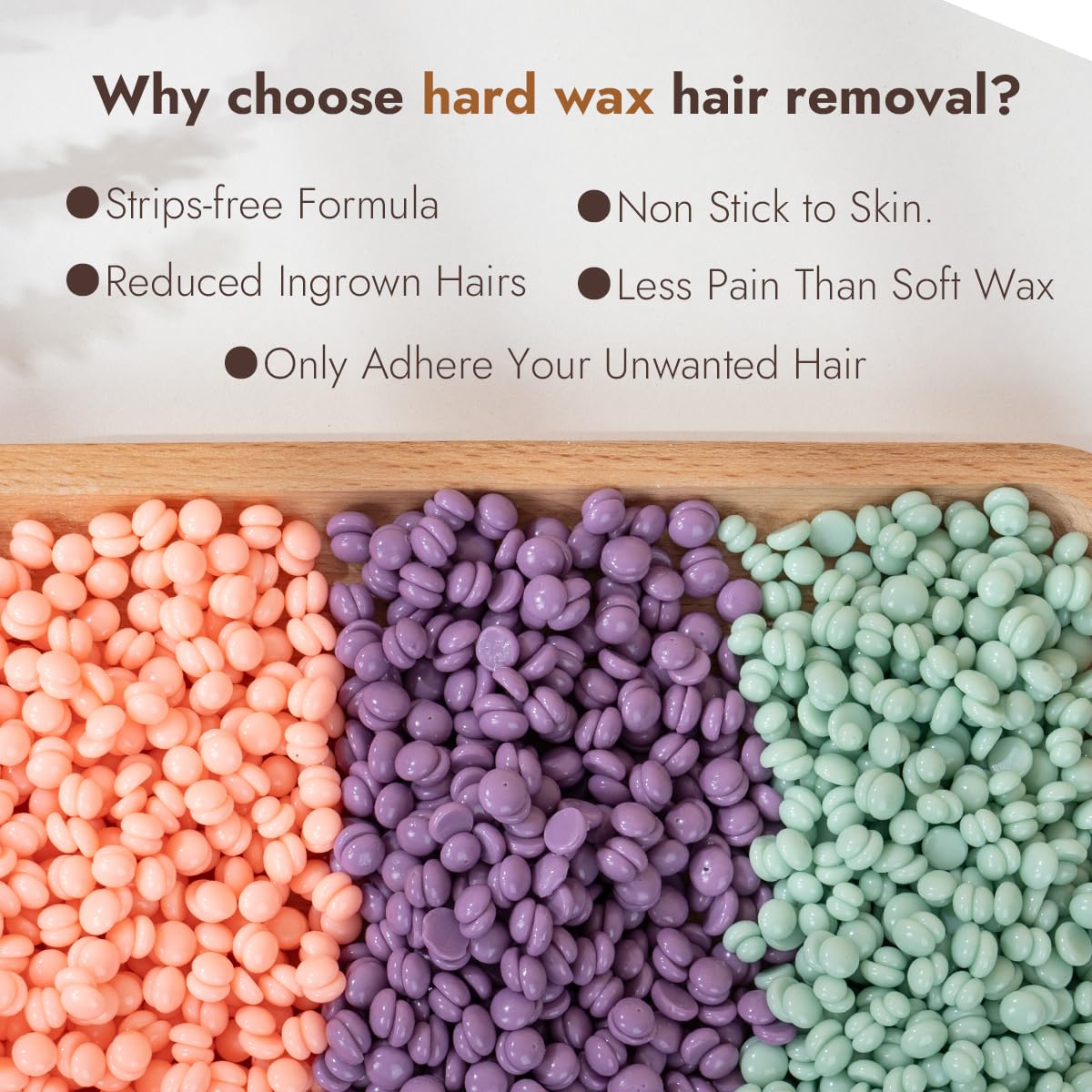 Wax Bear hard wax peels cleanly with minimal residue