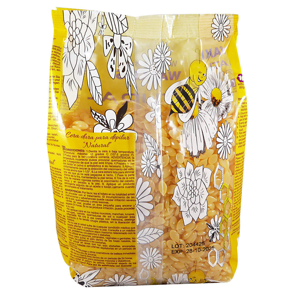 Wax Necessities hard wax beads natural weight 2.2 lb supports multiple sessions.