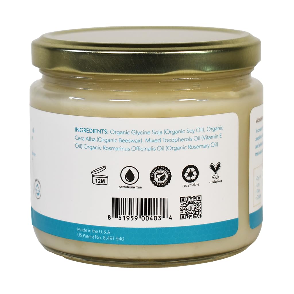 Waxelene Original Aerated Balm on face for gentle moisture and glow.