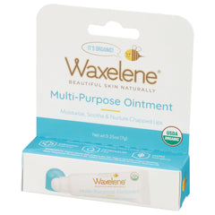 Waxelene Original Lip Tube cap closeup shows easy squeeze lip and skin application.