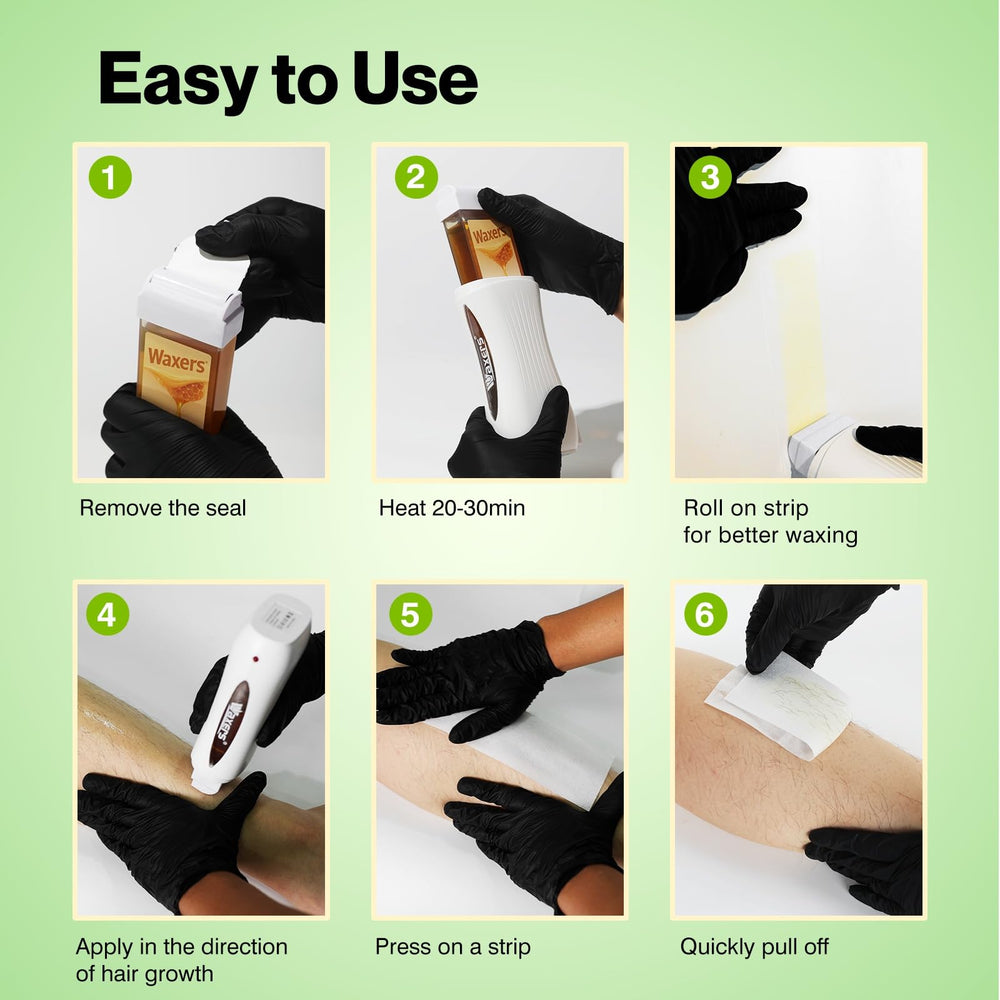 Waxers Back waxing highlights large-area effectiveness at home.