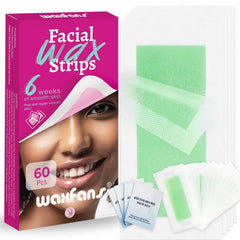Waxfans face wax strips kit for delicate areas delivers salon-like smoothness at home.