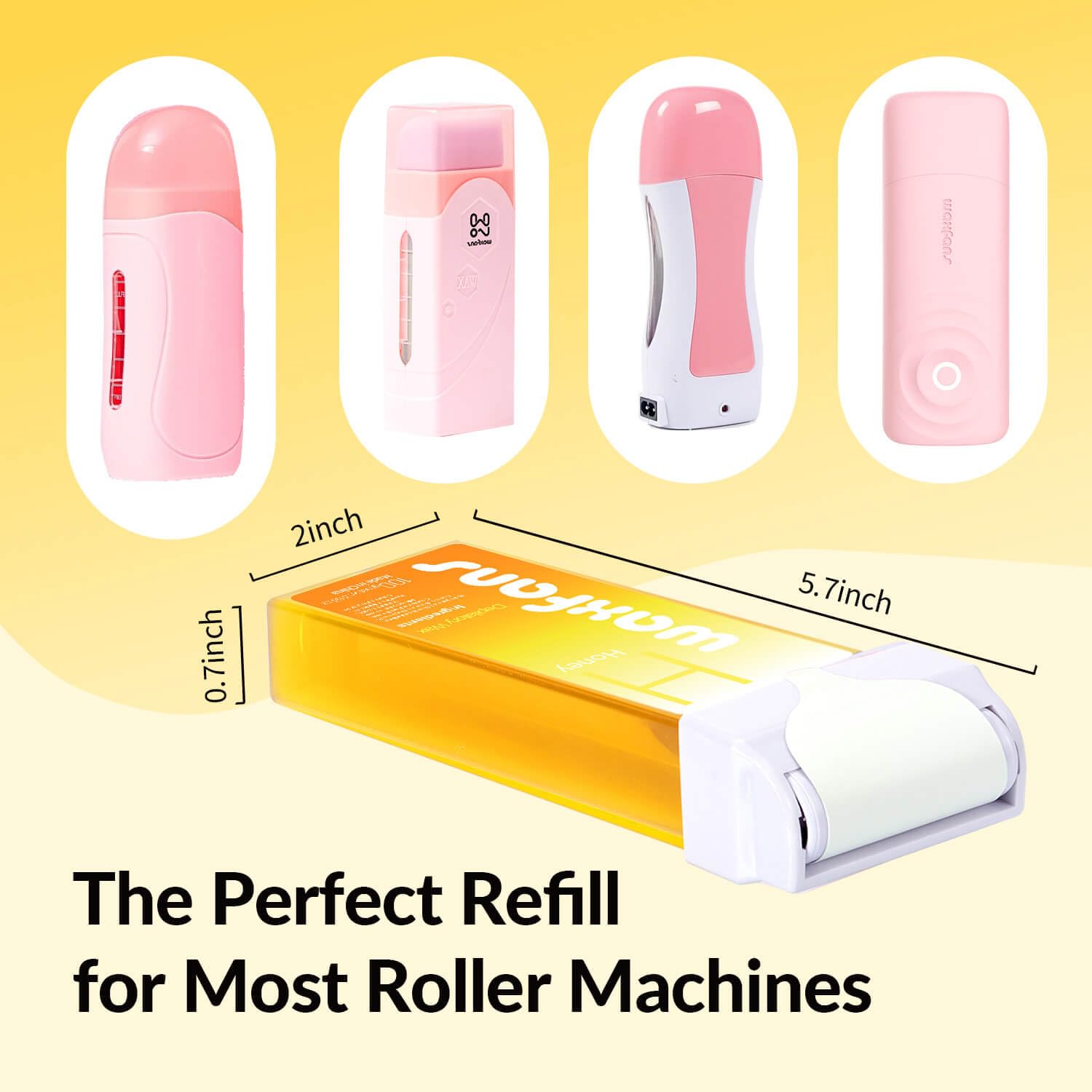 Waxfans honey wax refill full body use shows suitability for large areas.