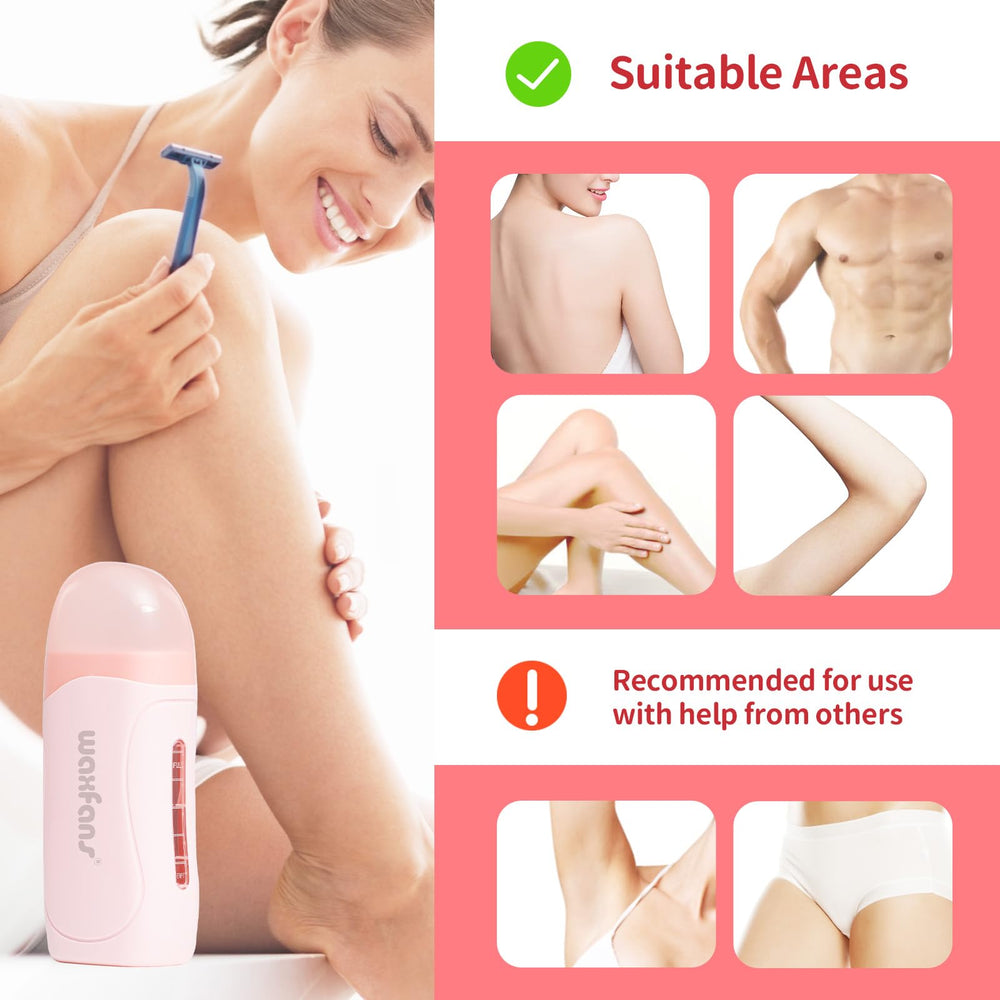 Waxfans Rose Wax Cartridges provide gentle, skin-friendly hair removal.
