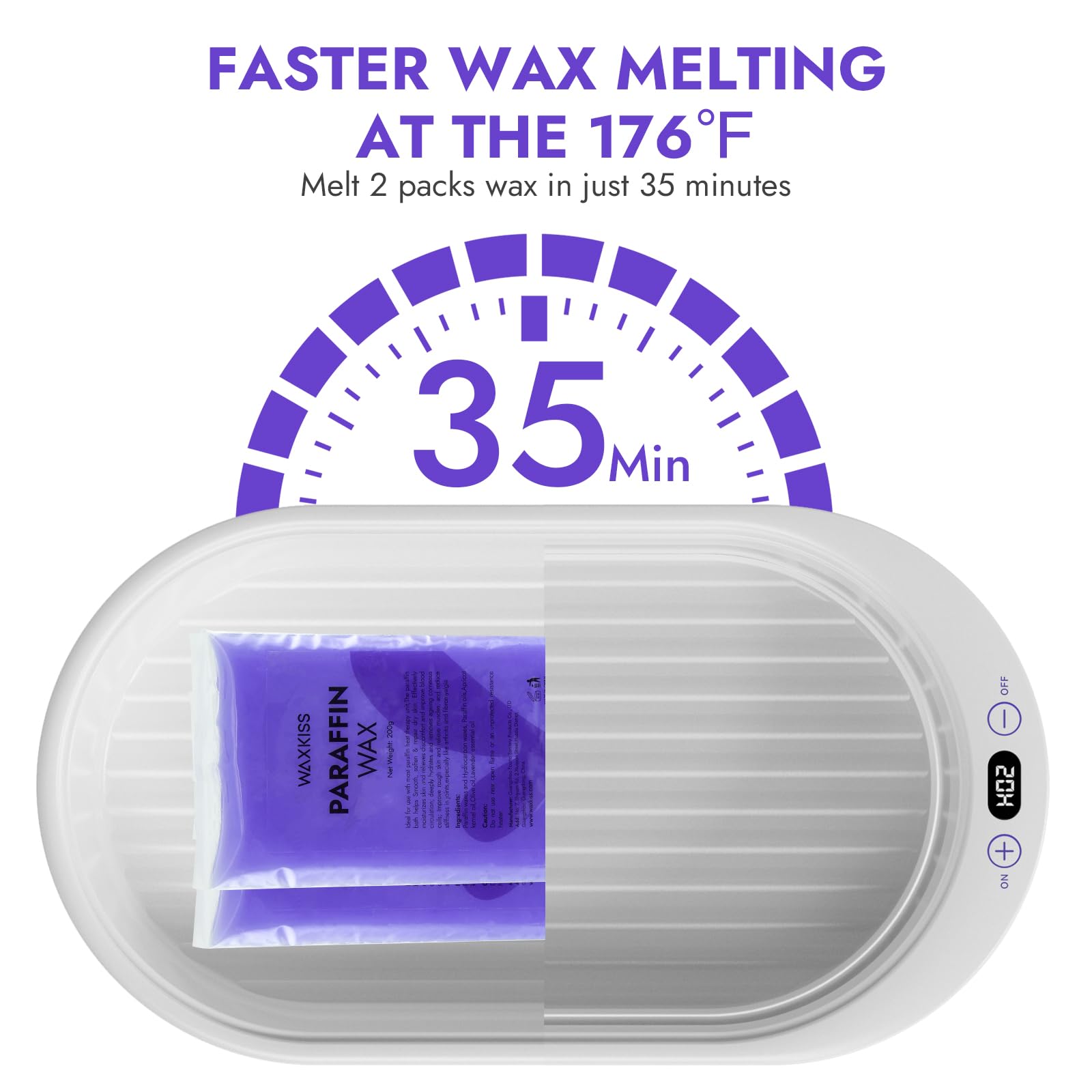 Waxkiss matte-PP body delivers durable, fire-resistant housing with modern, premium look.