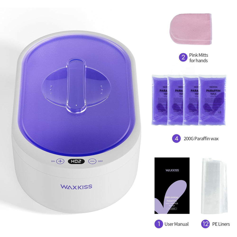 Waxkiss included accessories like liners, wax, and mitts simplify at-home professional-like treatment.