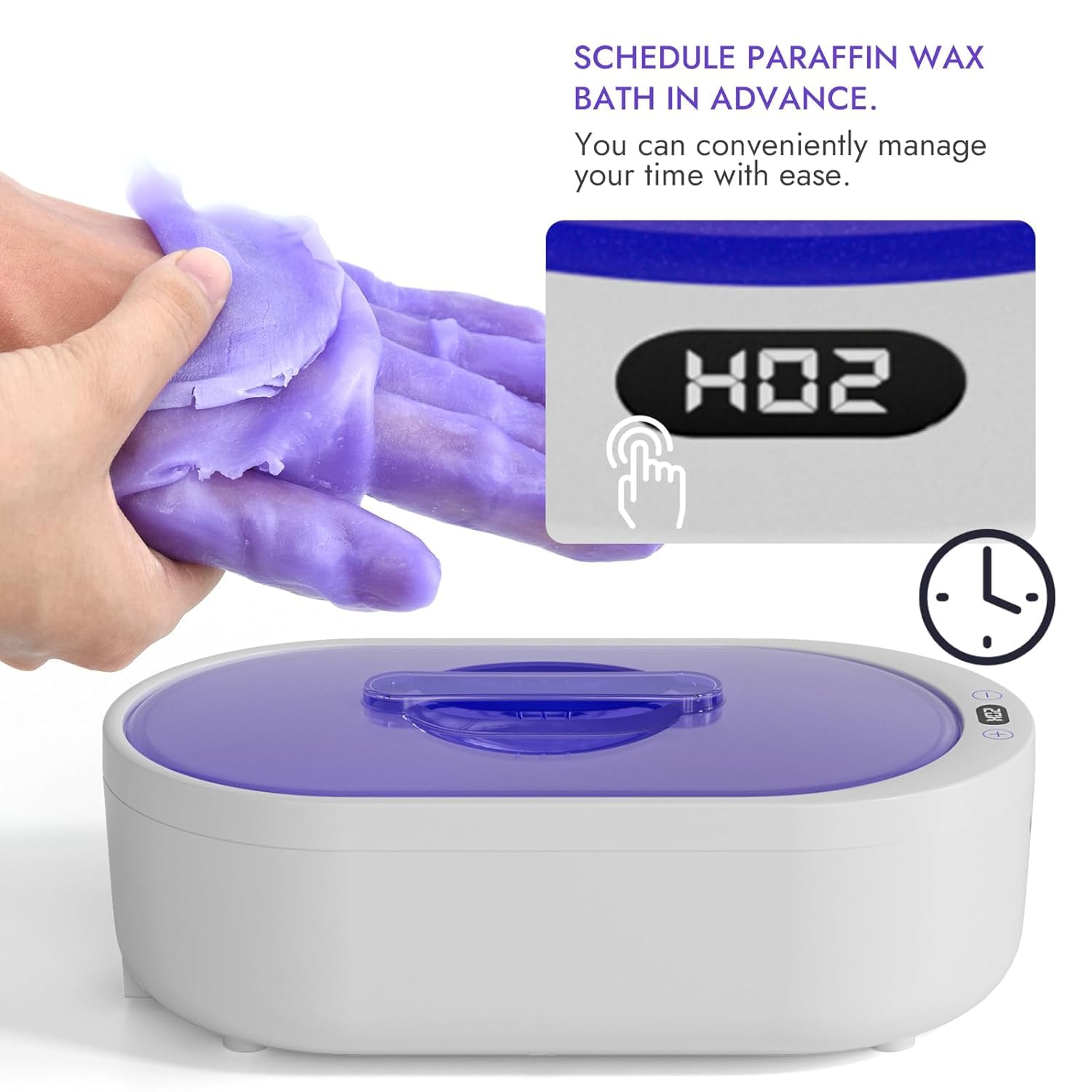 Waxkiss paraffin bath accessories with thermal mitts for salon-like home treatments.