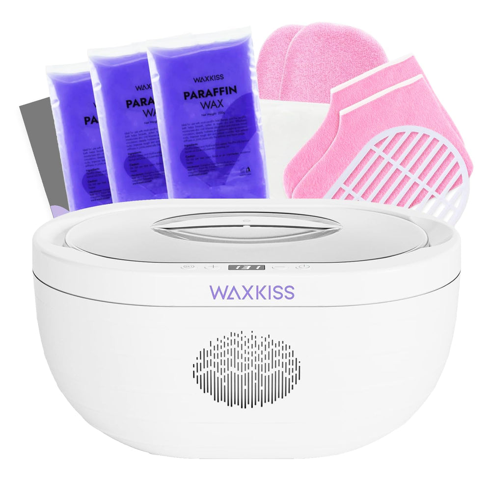 Waxkiss paraffin machine top view with spacious 3000 ml pot for at-home use.