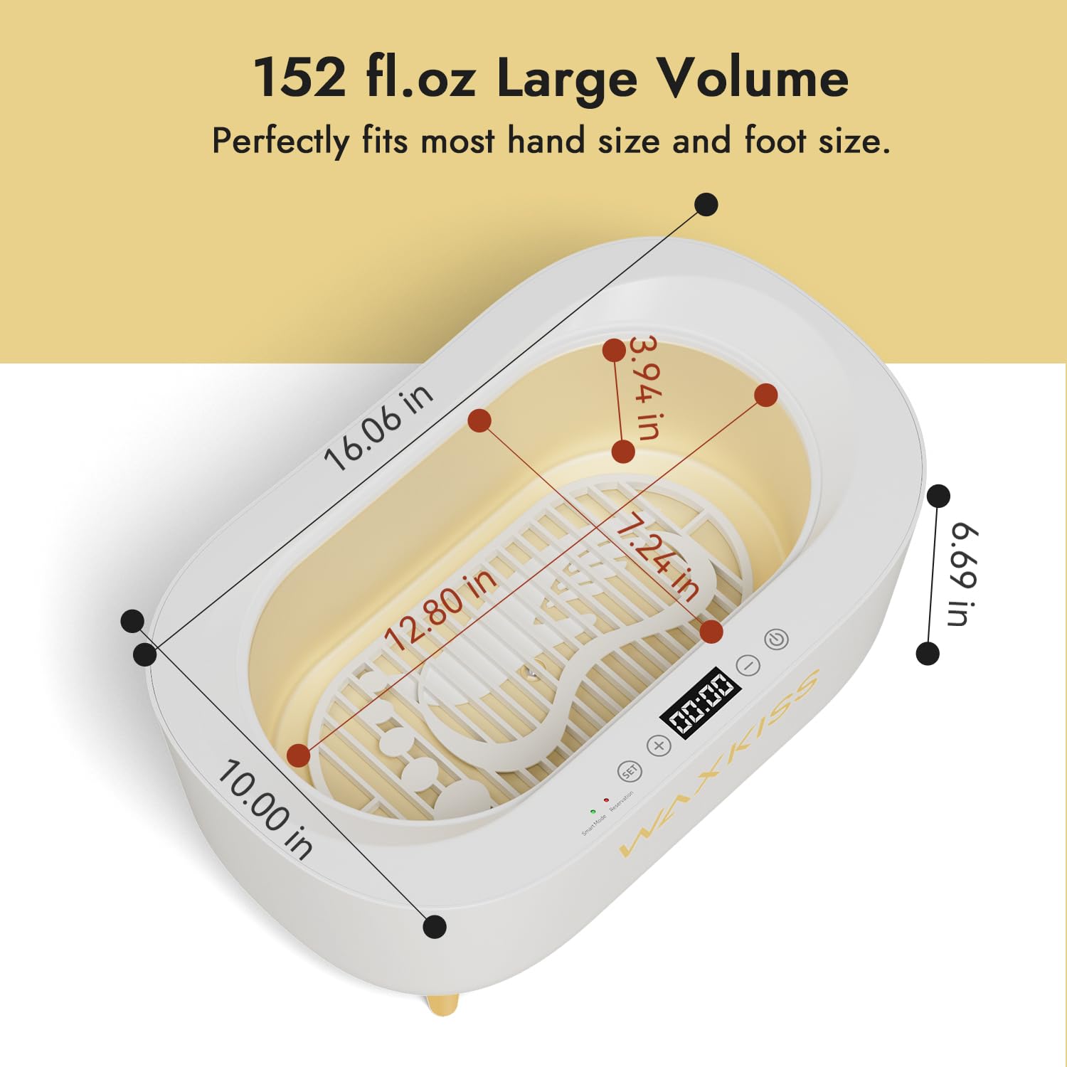 Waxkiss paraffin wax warmer in a professional spa setup for elevated treatments.