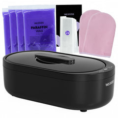 waxkiss small paraffin machine for hands with front view, compact home-use design for soothing treatments.