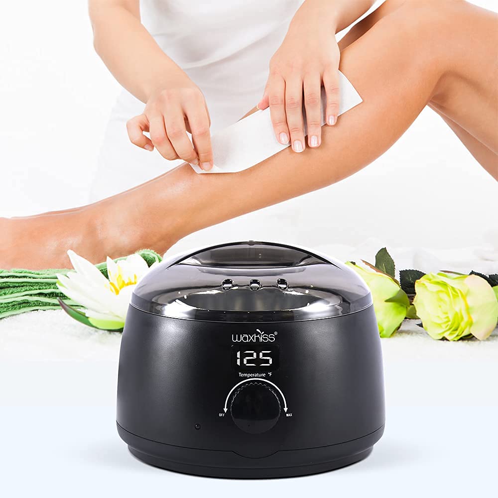 waxkiss digital display on wax warmer showing temperature guidance for safe sessions