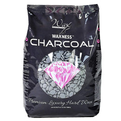 Wax Necessities charcoal wax granules for consistent melt and salon-ready prep.