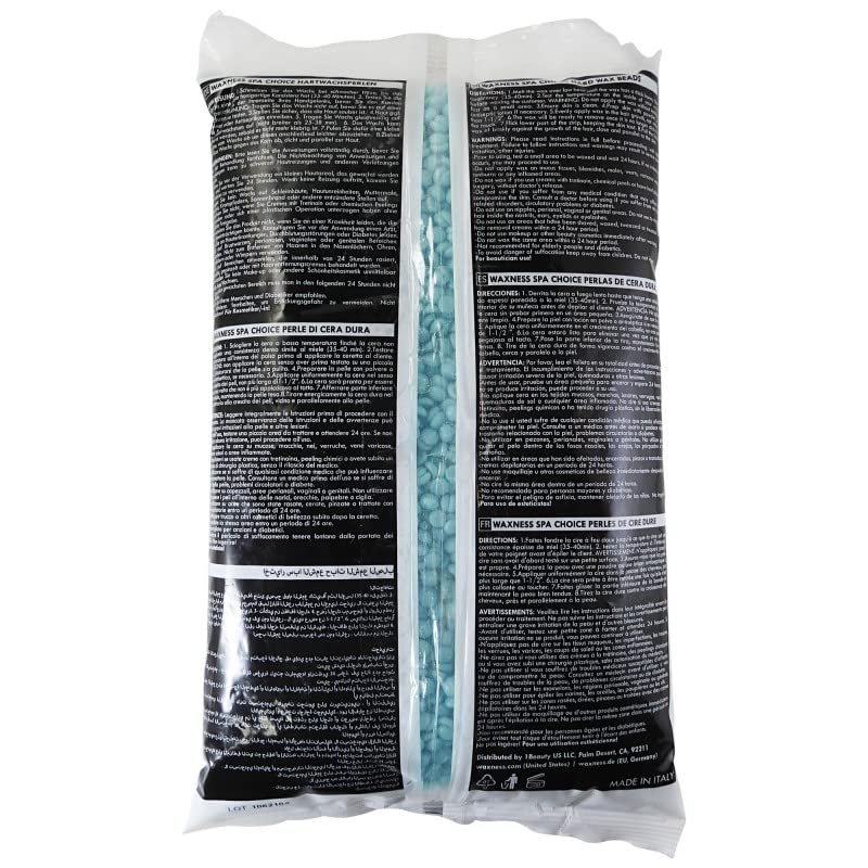 Beads with Aloe Vera extract deliver soothing skincare during professional or at-home waxing sessions.