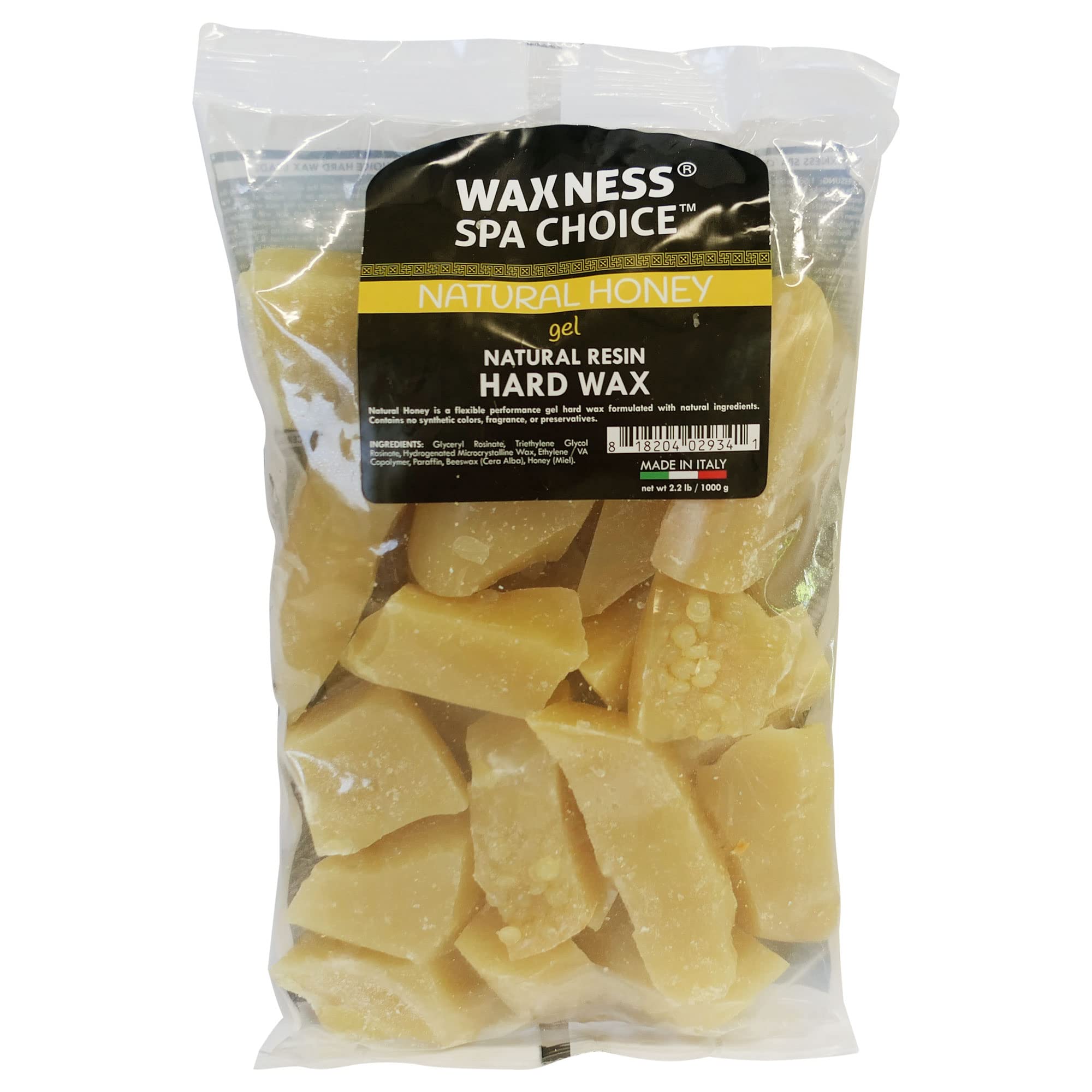 Waxness Spa Choice honey gel beads dispensing close-up, highlighting pre-melted convenience.