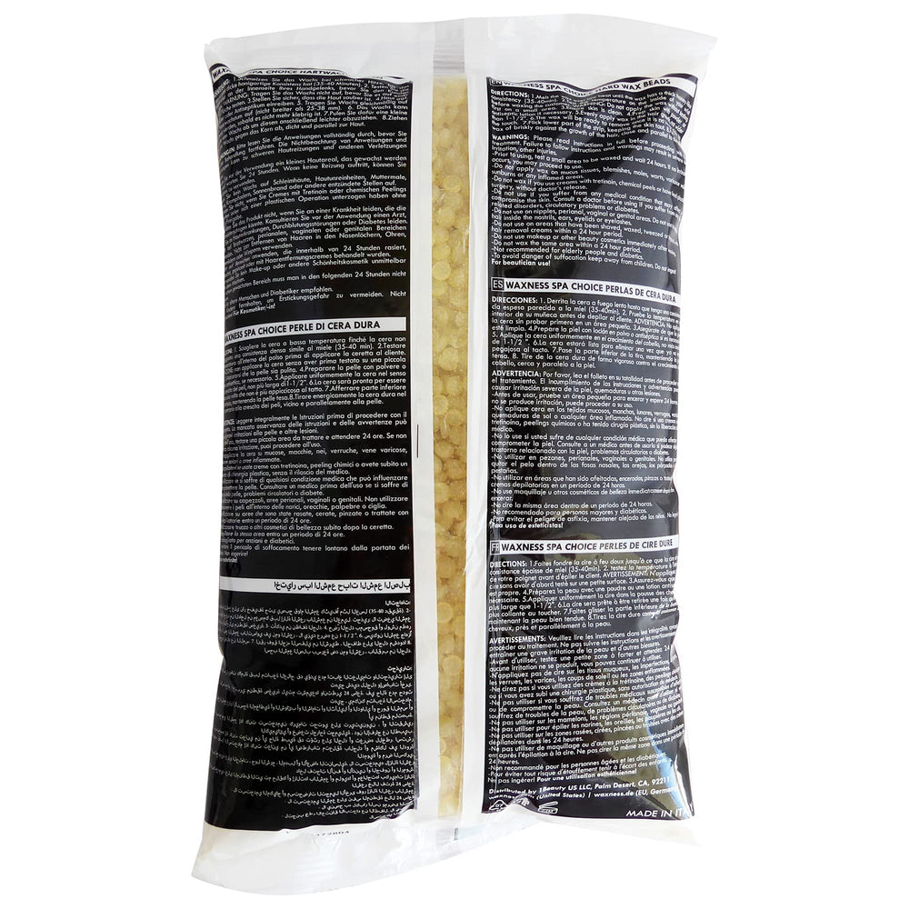 Waxness Spa Choice honey gel beads in a salon setting for high-volume waxing.