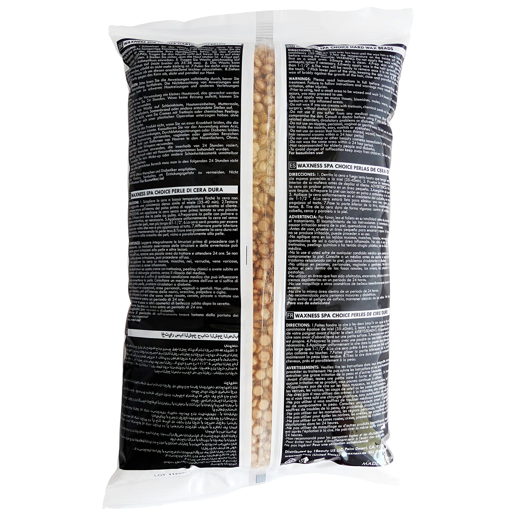 Waxness Spa Choice Mineral Gold Demi Creamy wax beads Italian-made for premium formulation and reliable results.