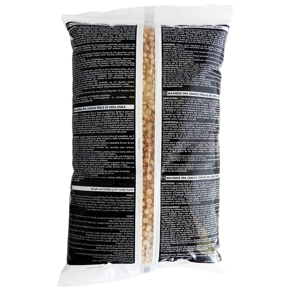 Waxness Spa Choice Mineral Gold Demi Creamy wax beads Italian-made for premium formulation and reliable results.