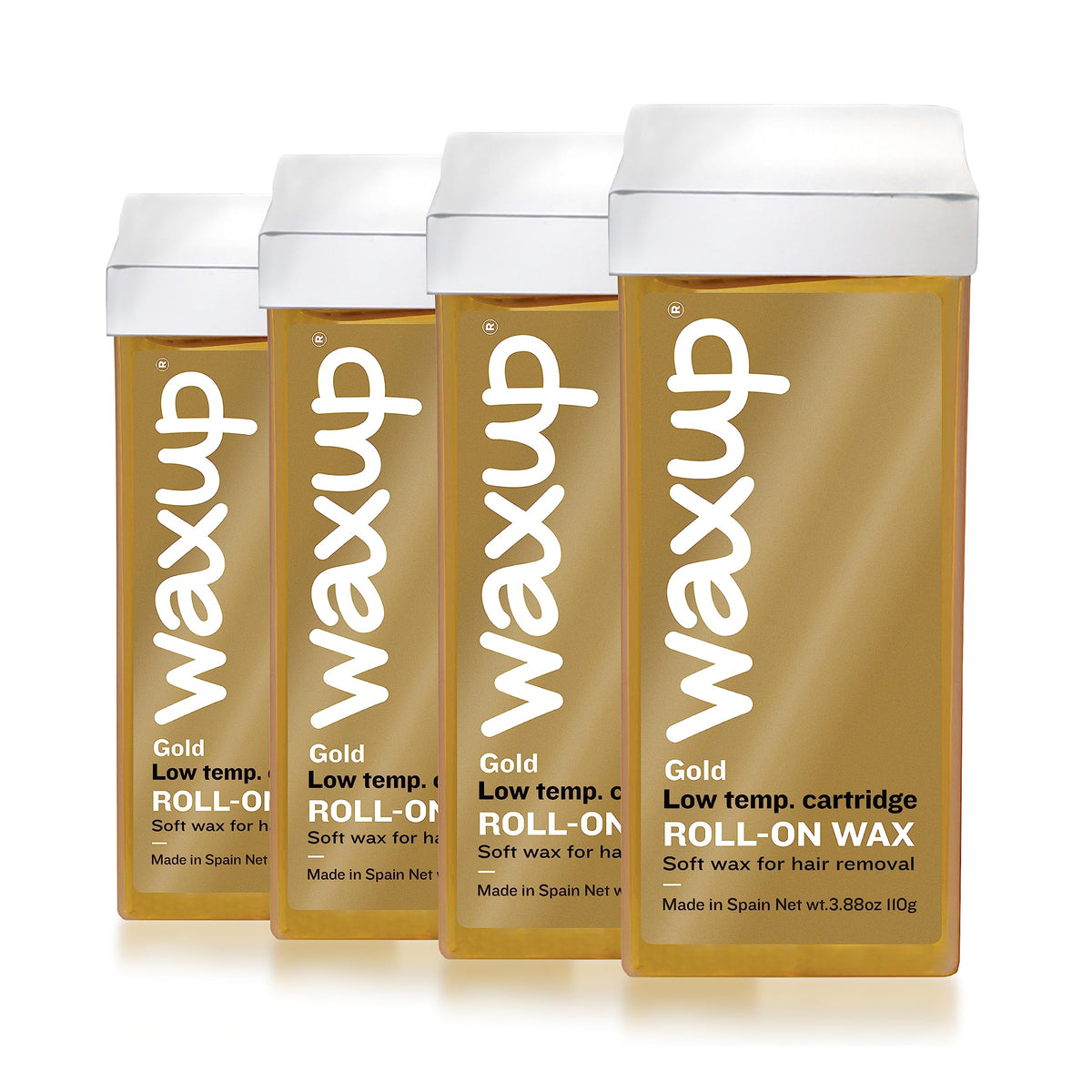 Waxup Gold Roll On Cartridge closeup for easy, precise waxing at home