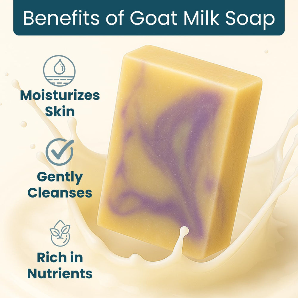 Way Natural Cherry Almond goat milk soap bar with gentle scent.
