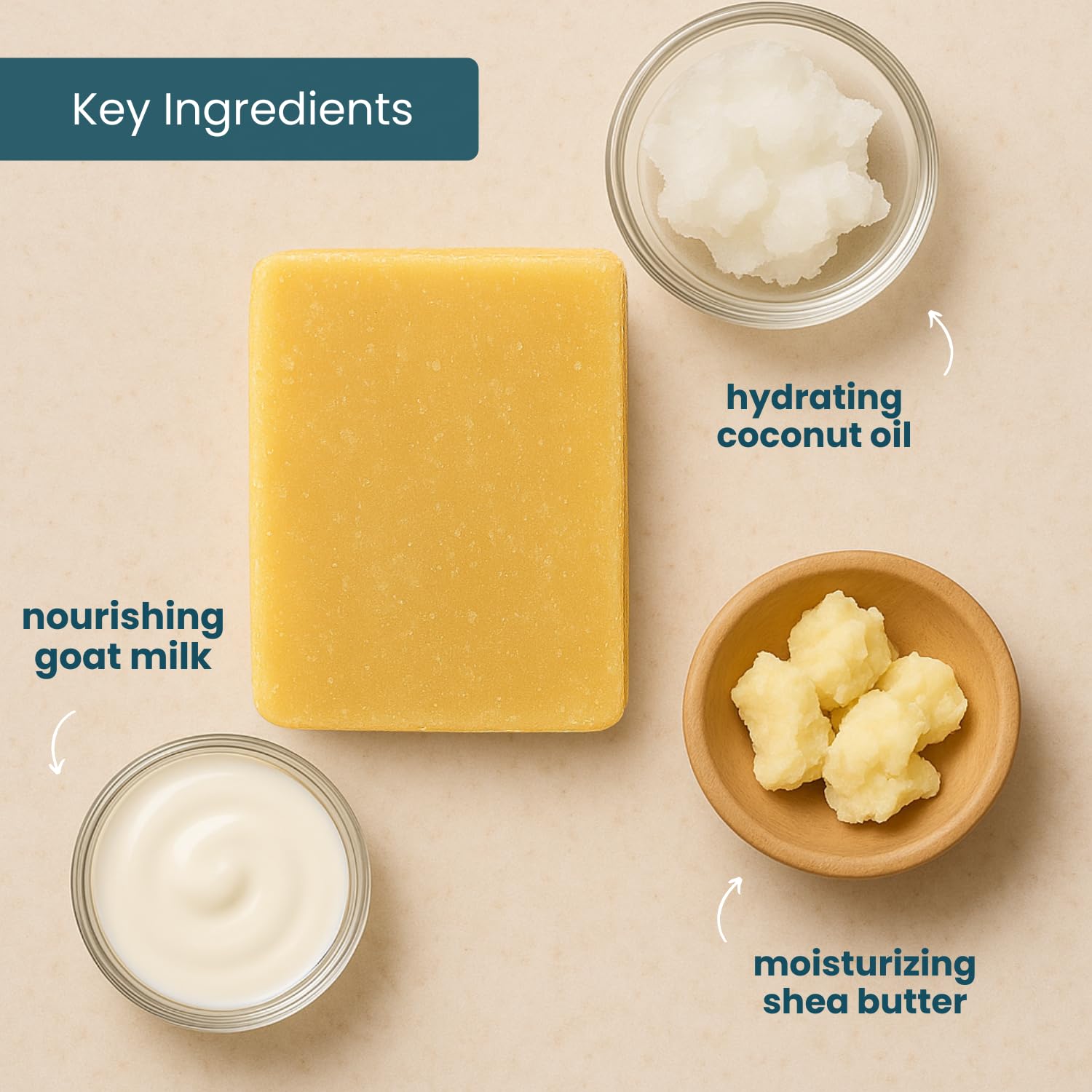 Way Natural Honey Oatmeal goat milk soap bar with creamy lather.