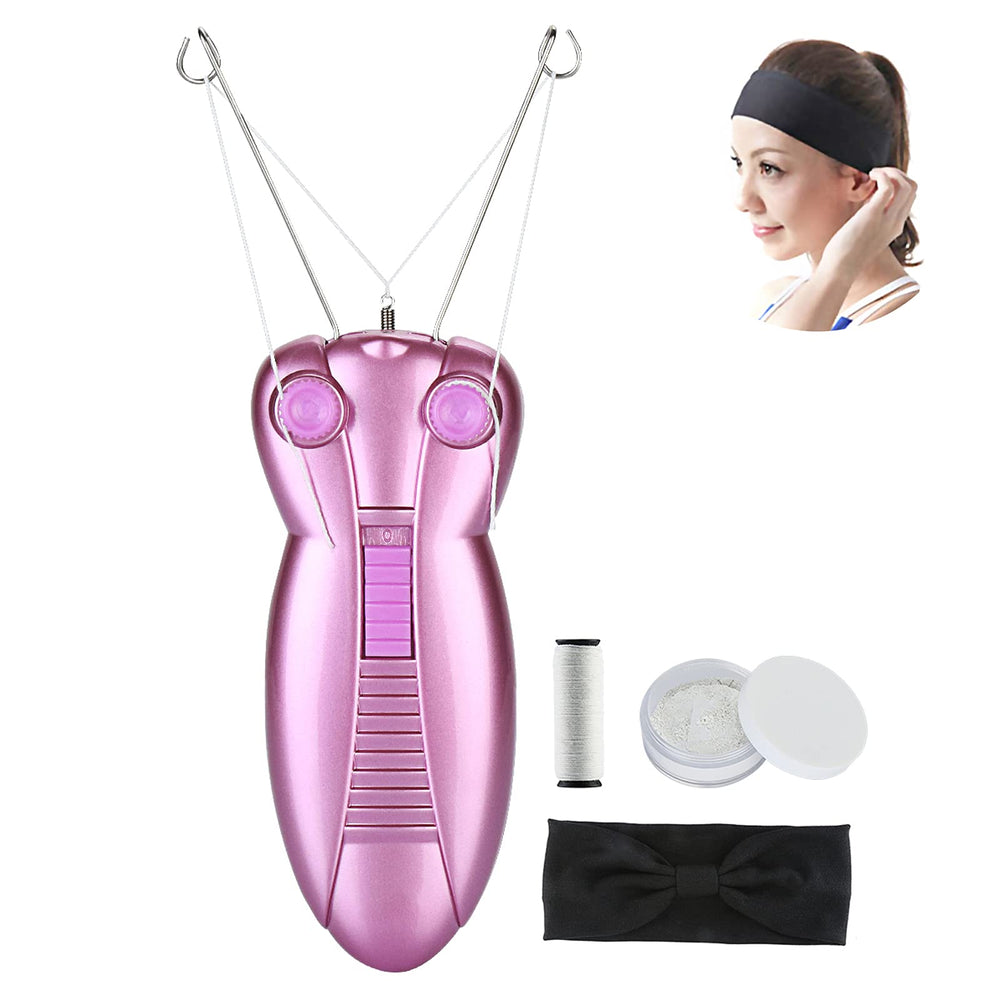 WAYCOM Ladies Facial Hair Remover is shown in a corded close-up, illustrating gentle depilation.