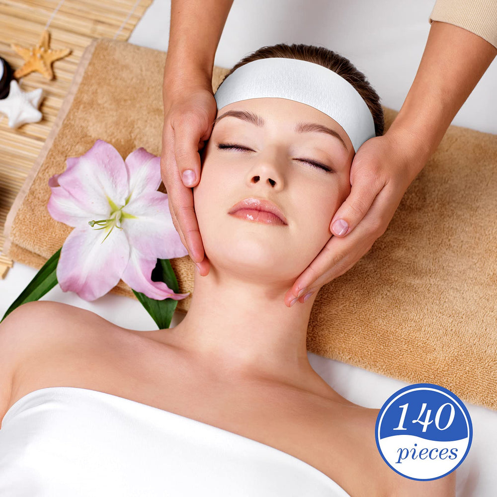 Waydress headbands in soft non-woven fabric, comfortable wear during treatments.