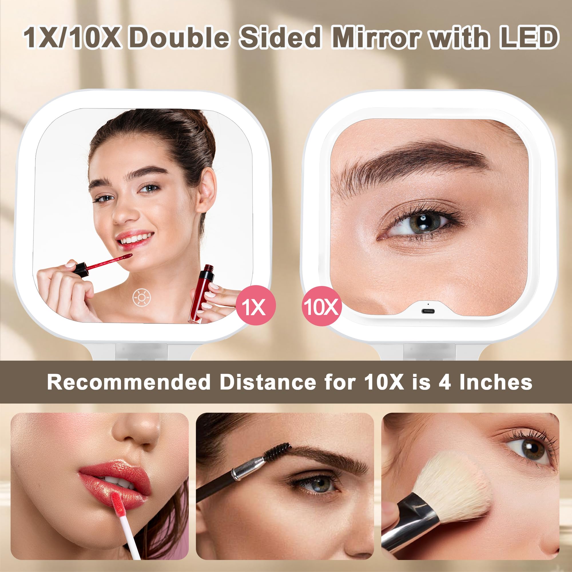 Wayleeos 3-color brightness mirror offers white natural warm tones