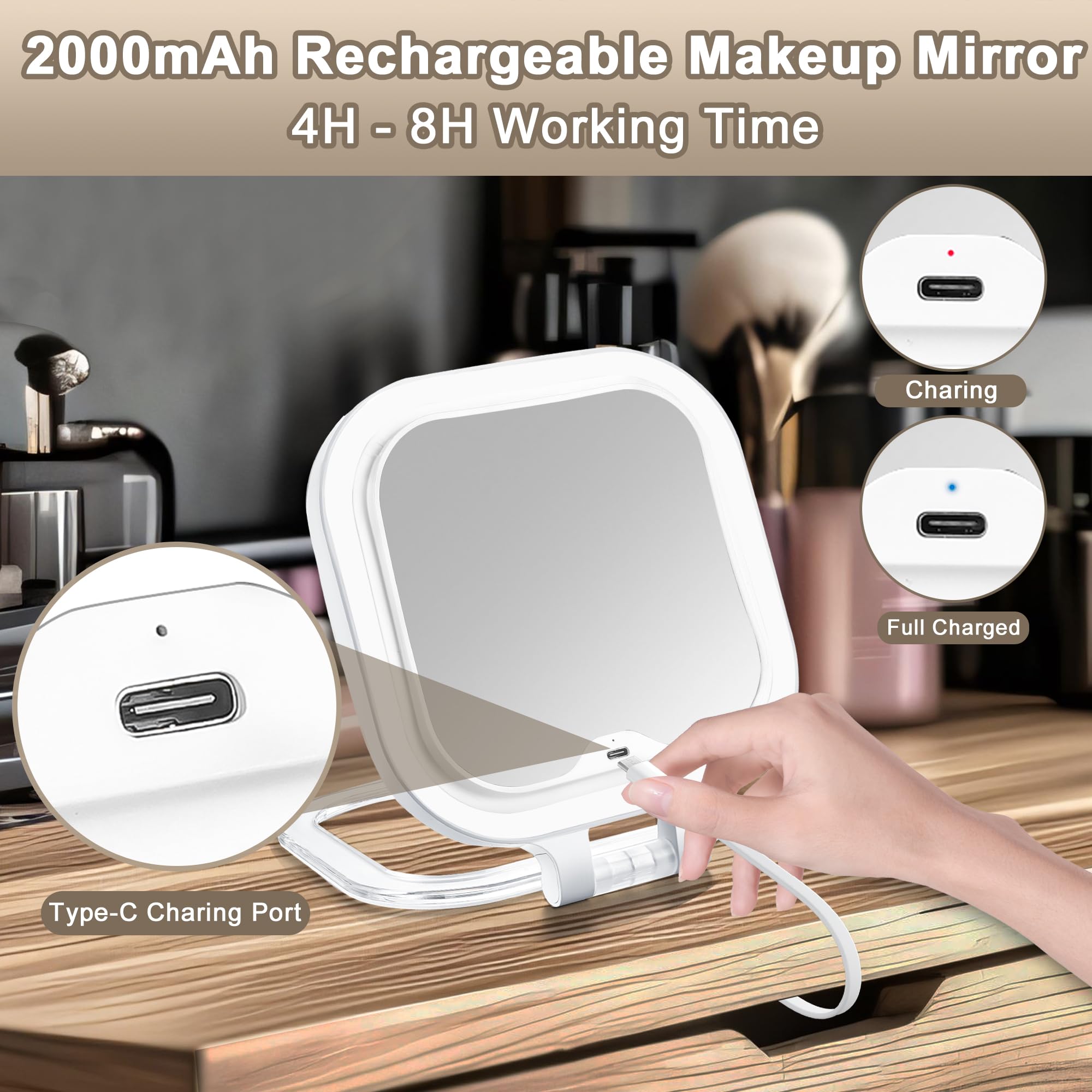 Wayleeos foldable case protects the mirror during packing