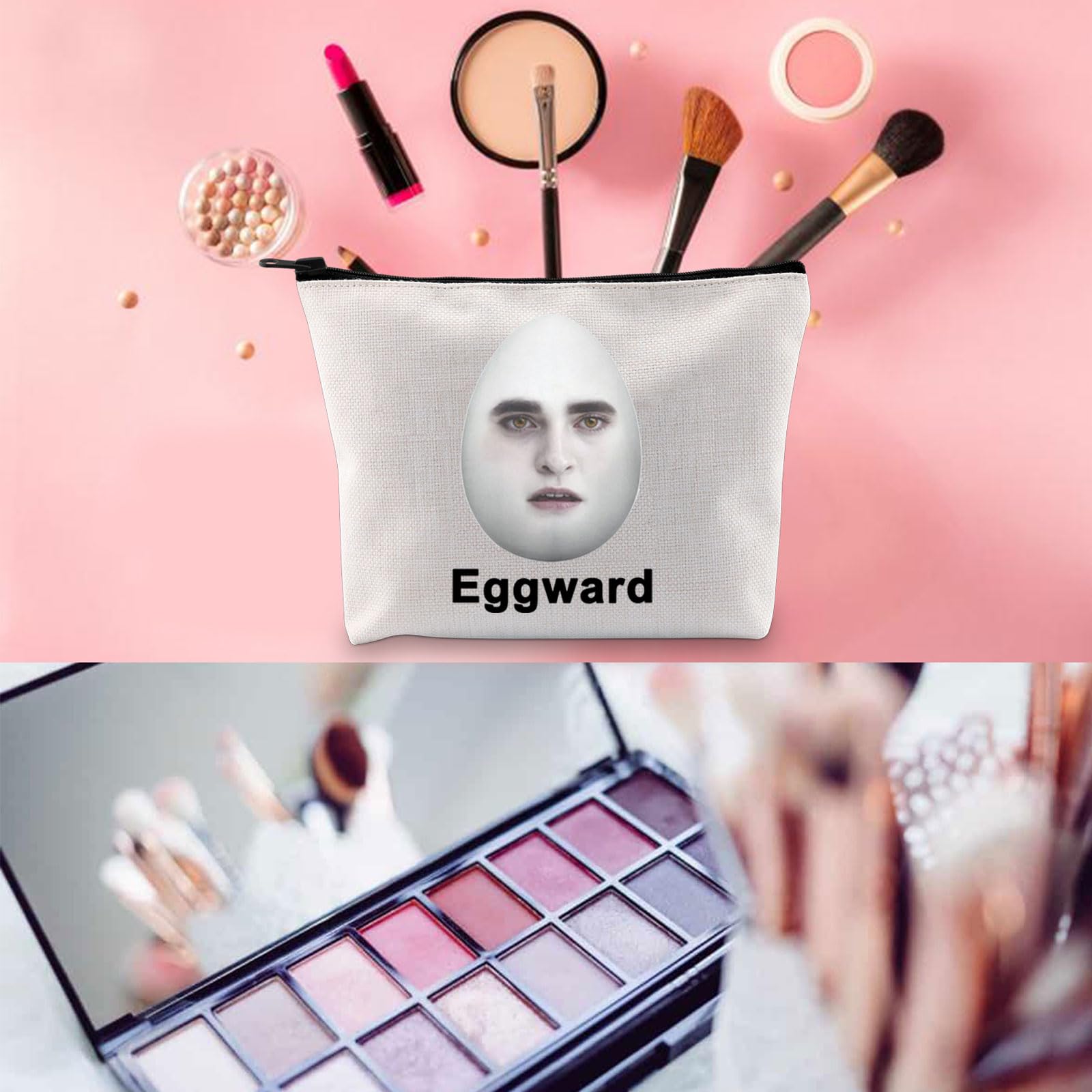 WCGXKO Eggward makeup bag interior pocket for cards or cash.