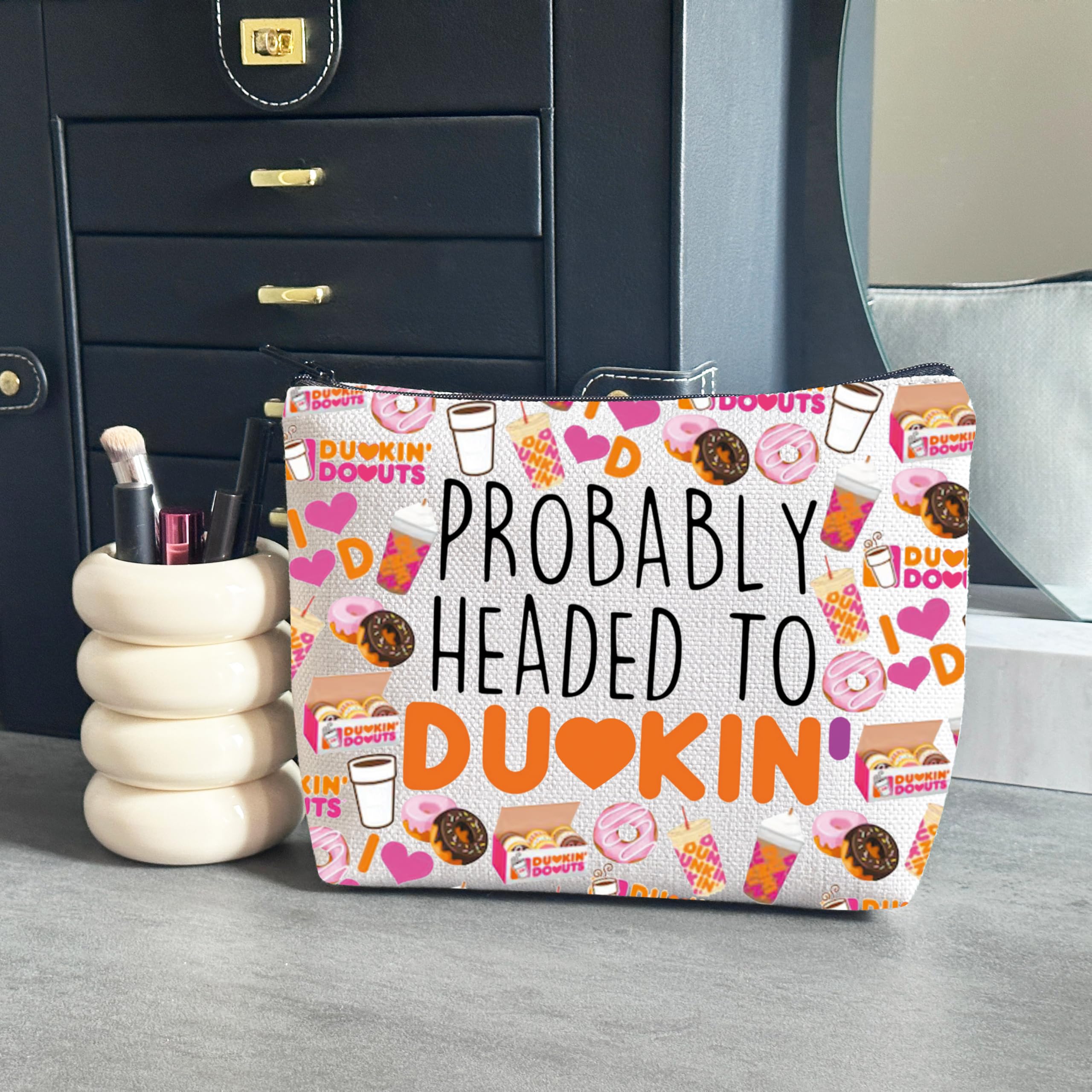 WCGXKO multiuse cosmetics bag for cosmetics, jewelry, or small items.