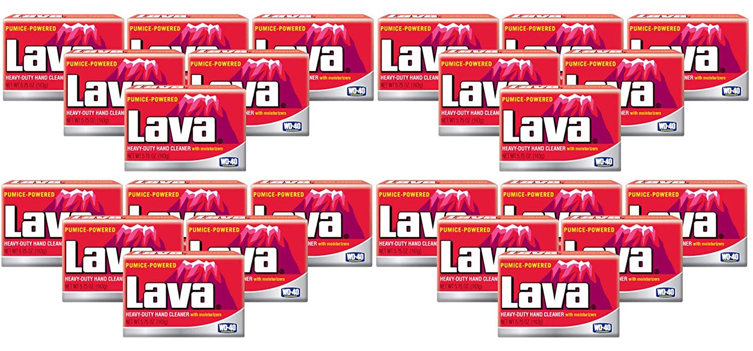 WD-40 Lava heavy-duty bar cleaner bottle close-up showing tough dirt removal