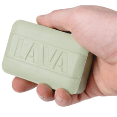 WD-40 Lava heavy-duty bar cleaner in use on dirty hands