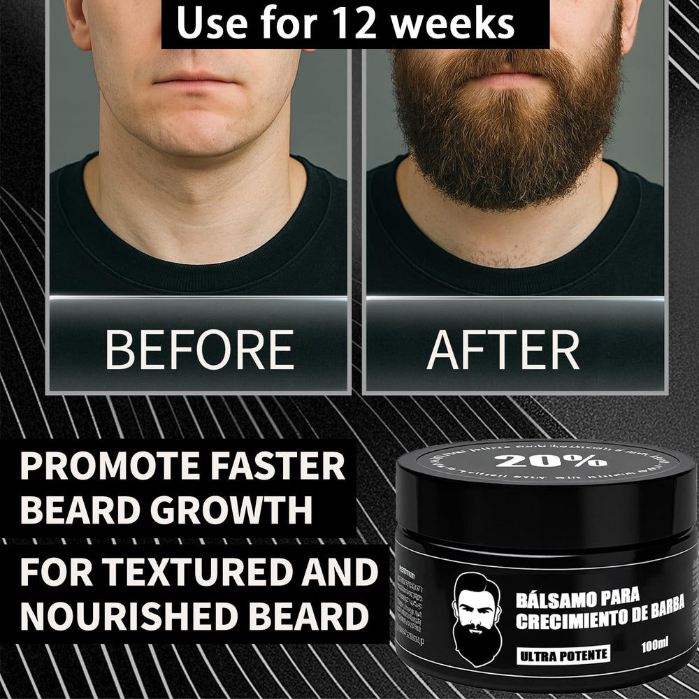 Wdvpue Estimulante Barba balm texture close-up emphasizes lightweight, non-greasy feel.
