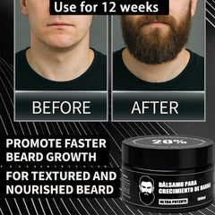 Wdvpue Estimulante Barba balm texture close-up emphasizes lightweight, non-greasy feel.
