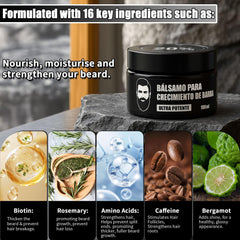 Wdvpue Estimulante Barba application close-up highlights easy massaging for skin.
