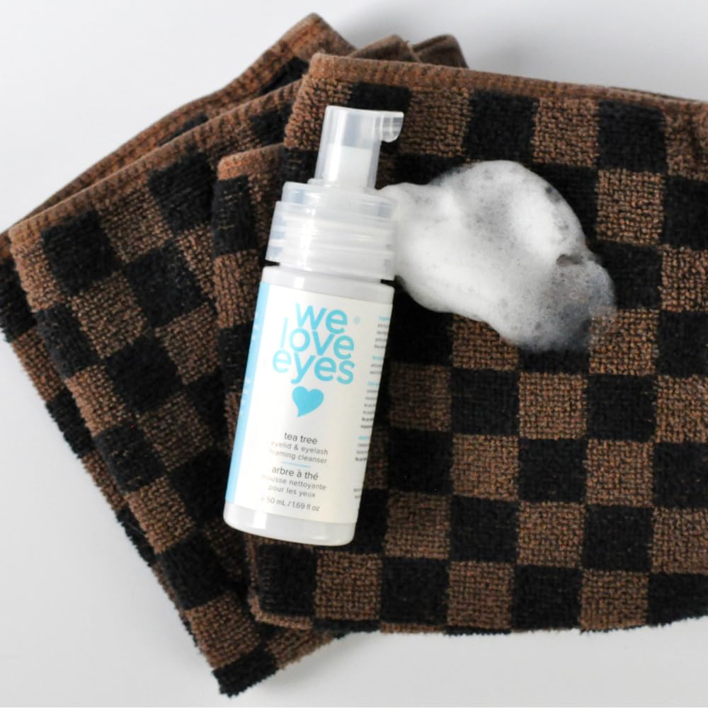 We Love Eyes bottle dispensing action demonstrates easy controlled cleansing during routines