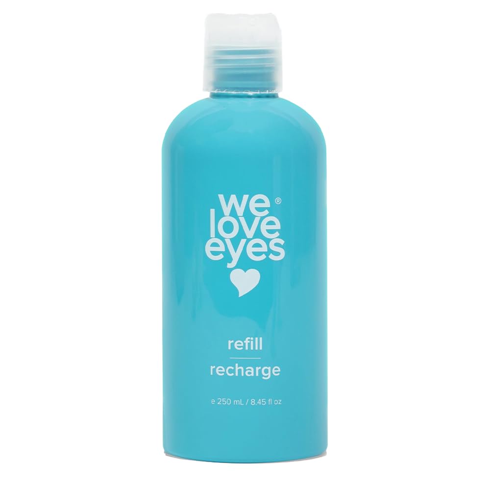We Love Eyes Tea Tree Eyelid Foaming Cleanser bottle dispenses gentle eyelid hygiene daily.