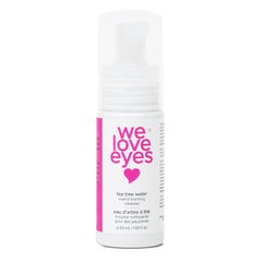 We Love Eyes Tea Tree Water Eyelid Foaming Cleanser bottle - oil-free eye cleansing for lash extensions