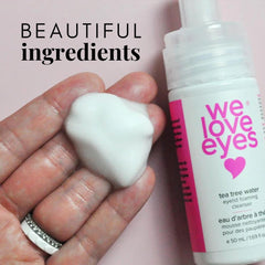 We Love Eyes Tea Tree Water Eyelid Margins Cleansing - maintains eyelash follicles while extensions stay neat