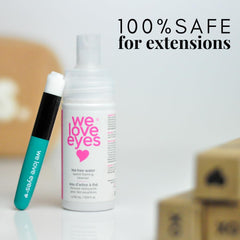 We Love Eyes Tea Tree Water Foaming Cleanser texture - gentle bubbles for lash care